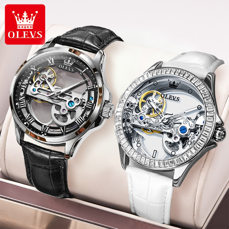 Luxury Watch Market - OLEVS Couple Watches Original Fully Transparent