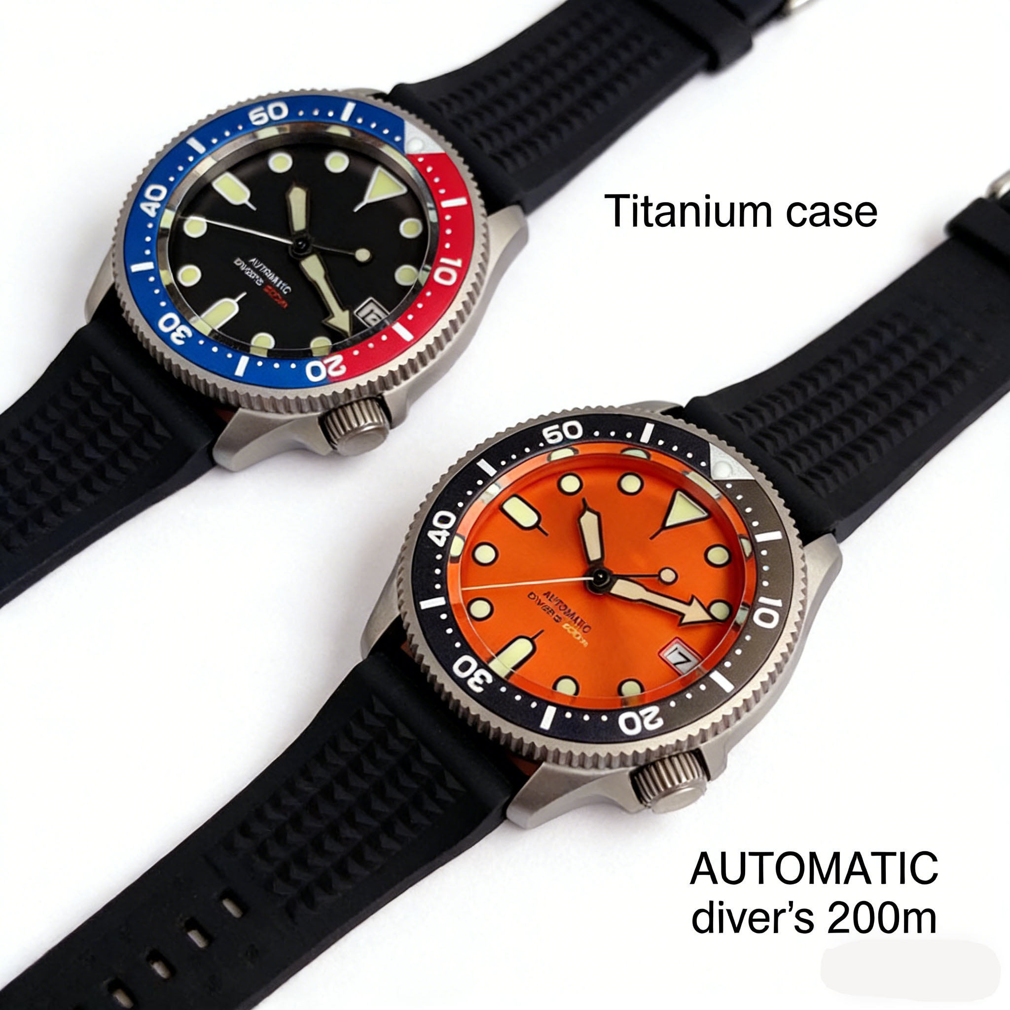 Titanium Sport Watch - 37mm 65g Titanium 20ATM Diver Sapphire