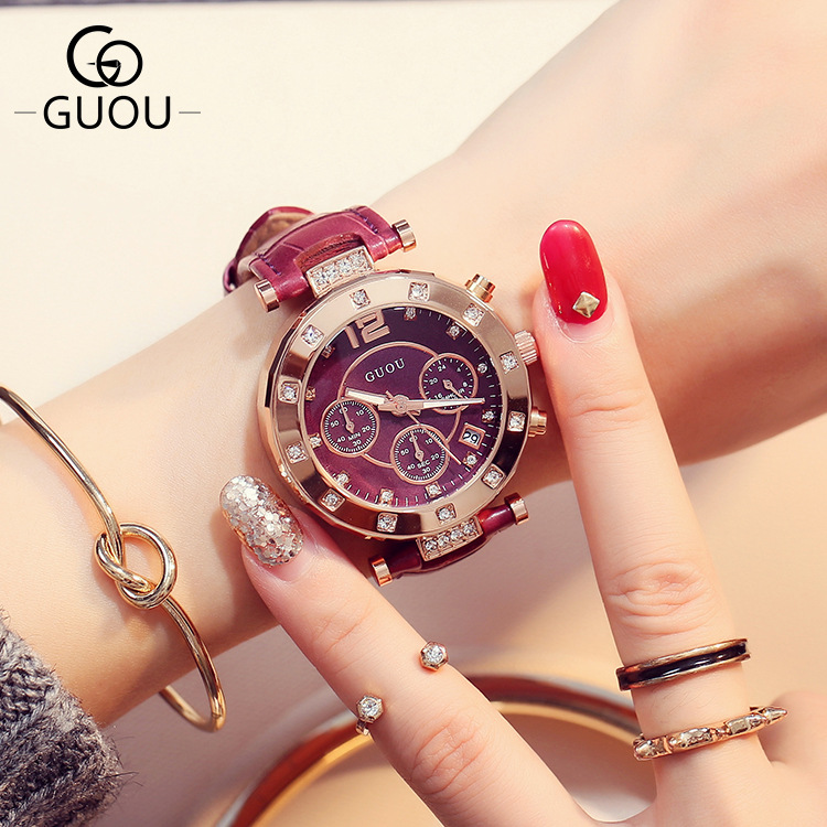 Luxury Watch Top 10 - 2018 GUOU Top Brand Fashion Luxury