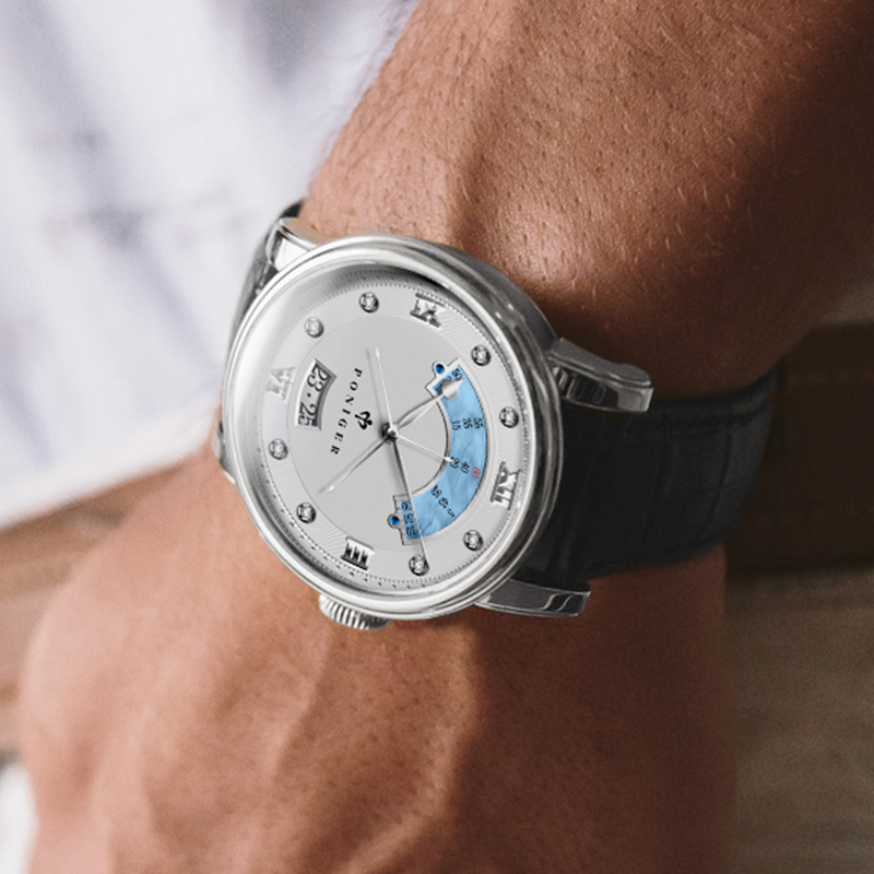 PONIGER 42mm Men Luxury Wrist  - Luxury Watch Second Hand recension och pris