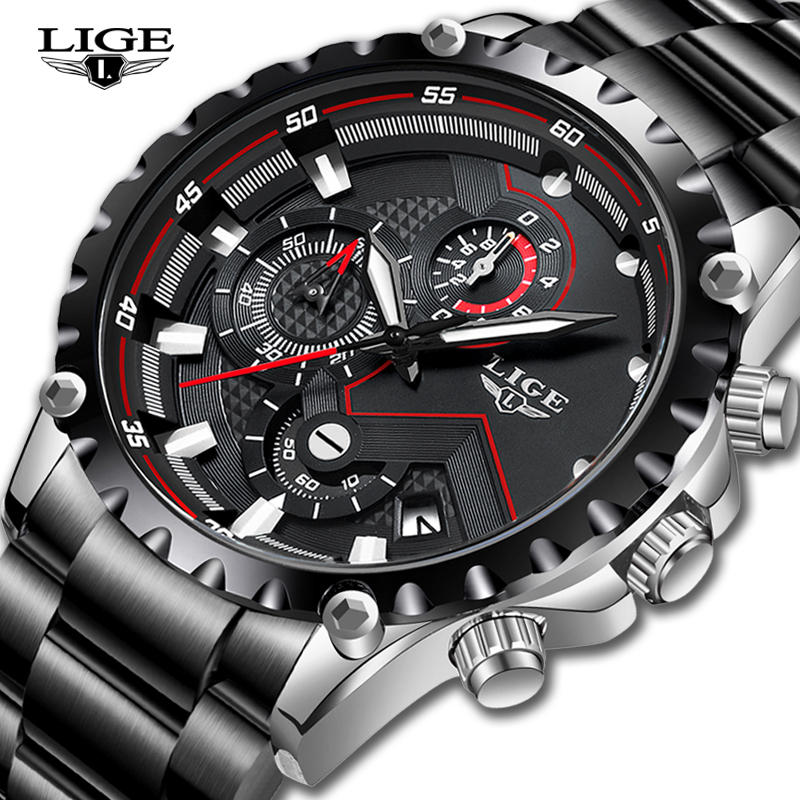 LIGE Top Brand Luxury Mens Fas - Luxury Watch All Brands recension och pris