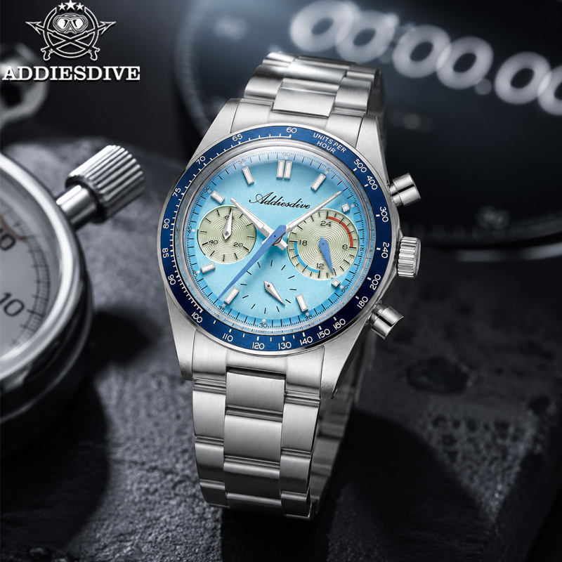 ADDIESDIVE New Men Watches VK6 - Luxury Watch Second Hand recension och pris