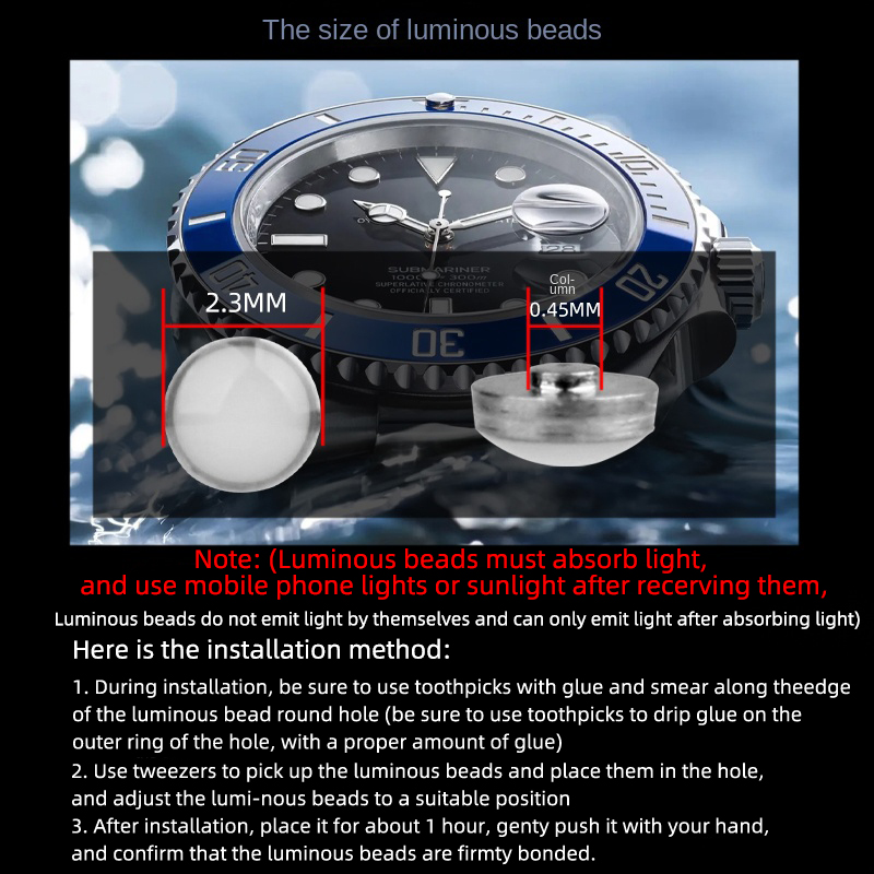 2.3x0.45mm Luminous pip For Se - Luxury Watch Expensive recension och pris