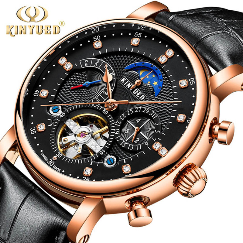 Luxury Brand KINYUED Automatic - Tourbillon Movement Watch recension och pris