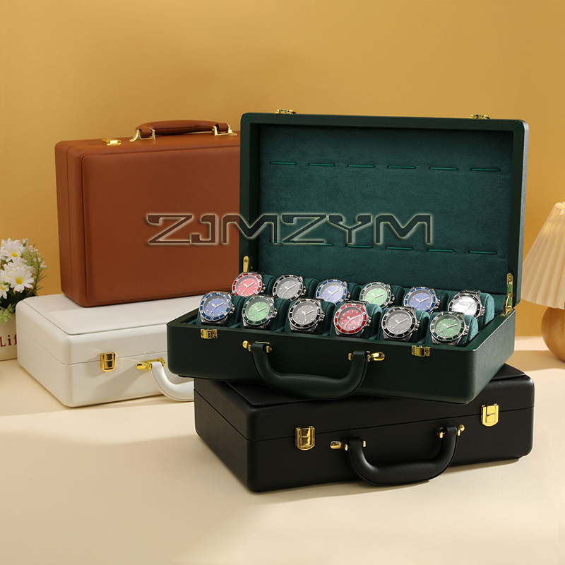 12 Slots Watch Box Mens Watche - Luxury Watch Case recension och pris